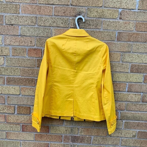 Vintage Tory Burch Canary Jacket Size 8 Yellow - Picture 7 of 12